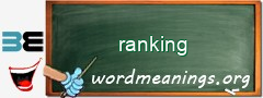 WordMeaning blackboard for ranking